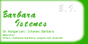 barbara istenes business card